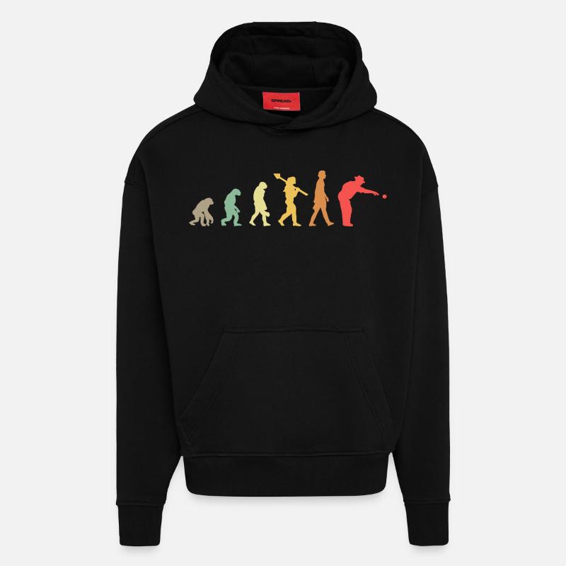 Evolution Boule  - Hoodie- made by SPREAD  - SOLID BLACK