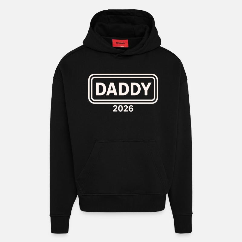 DADDY 2026 Stolzer werdender Vater - Hoodie- made by SPREAD - SOLID BLACK