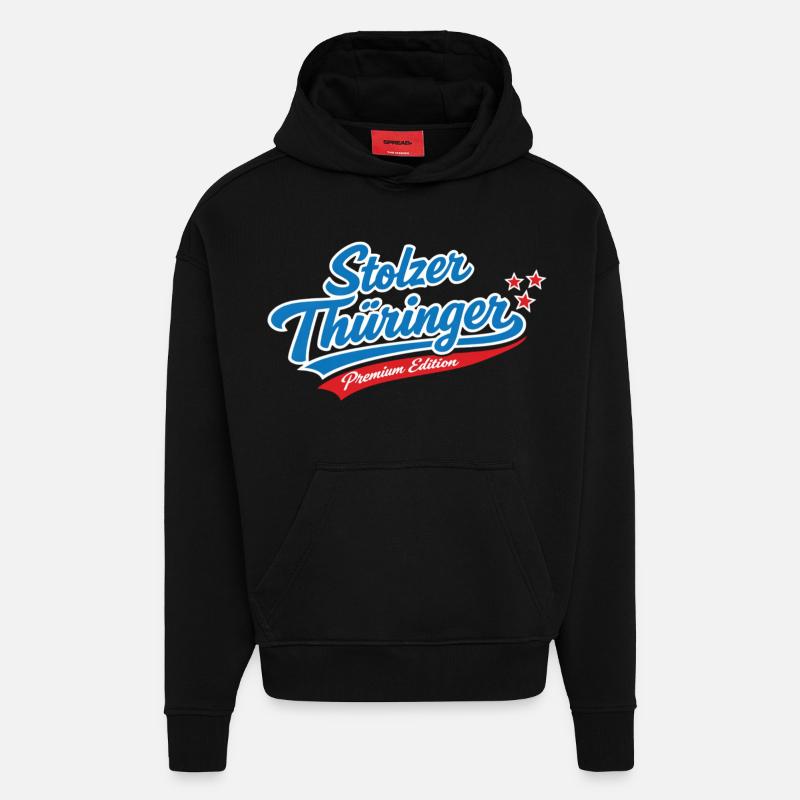 Stolzer Thüringer Premium Edition - Hoodie- made by SPREAD  - SOLID BLACK