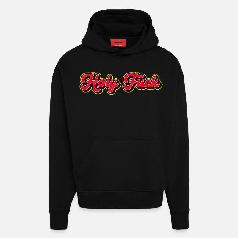 Heilige Scheiße 3D Red Script - Hoodie- made by SPREAD  - SOLID BLACK