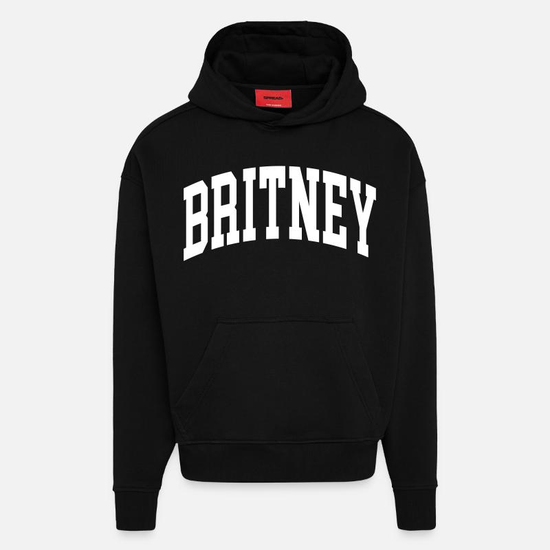 Britney - Sweat à capuche bio épais oversize fabriqué en UE - SOLID BLACK
