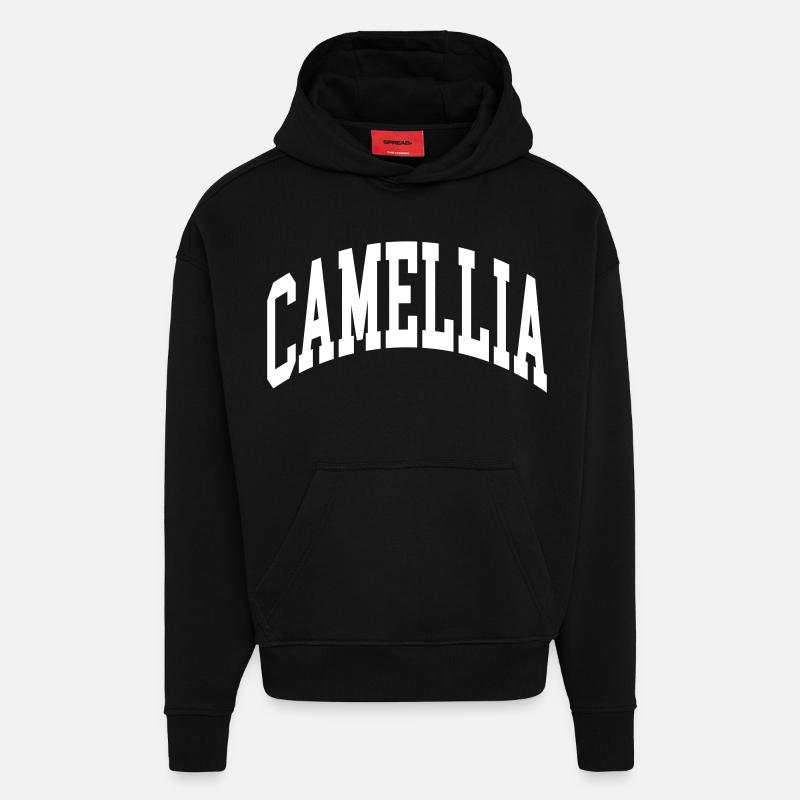 Camélia - Sweat à capuche bio épais oversize fabriqué en UE - SOLID BLACK
