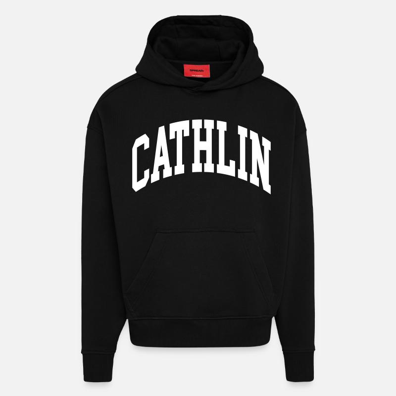 Cathlin - Sweat à capuche bio épais oversize fabriqué en UE - SOLID BLACK