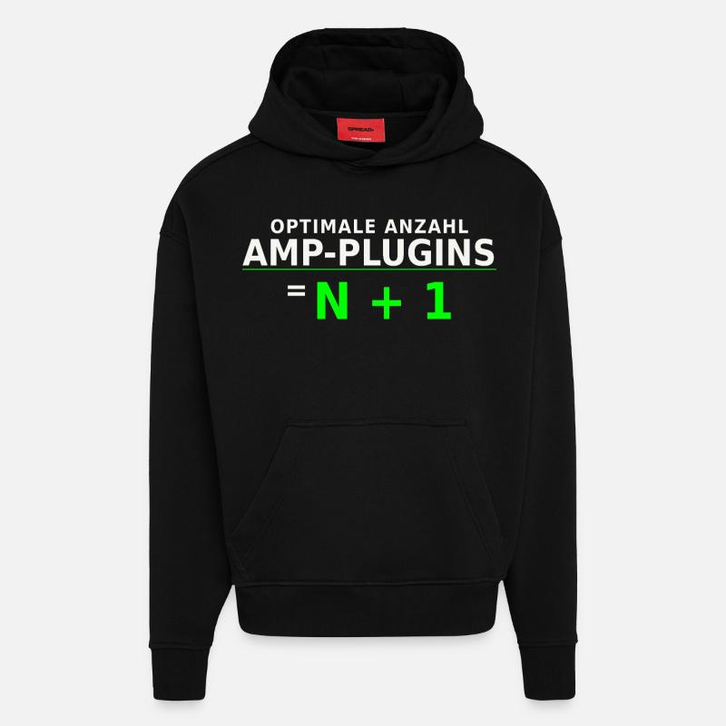 Optimale Anzahl Amp-Plugins = N + 1 - Hoodie- made by SPREAD  - SOLID BLACK