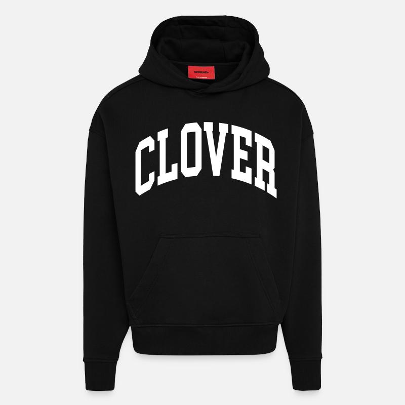 Clover - Hoodie- made by SPREAD  - SOLID BLACK