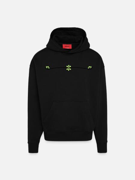 Blumenranke - Hoodie- made by SPREAD  - SOLID BLACK