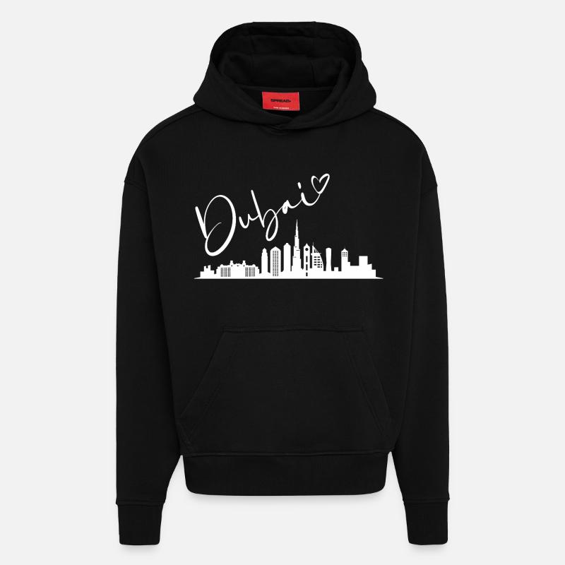 Dubai – Skyline der Träume - Hoodie- made by SPREAD  - SOLID BLACK
