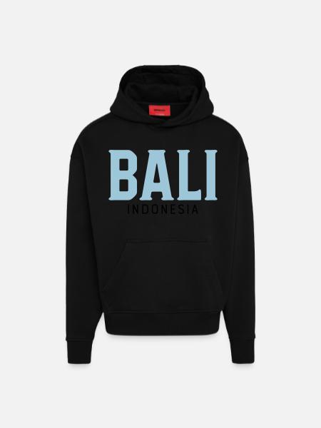 Bali - Sweat à capuche bio épais oversize fabriqué en UE - SOLID BLACK
