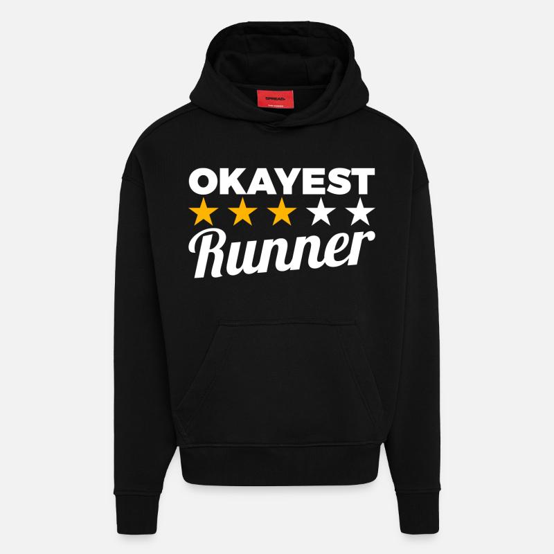 Durchschnittlicher Läufer - Hoodie- made by SPREAD  - SOLID BLACK