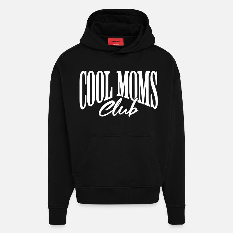 Club des mamans cool - Sweat à capuche bio épais oversize fabriqué en UE - SOLID BLACK