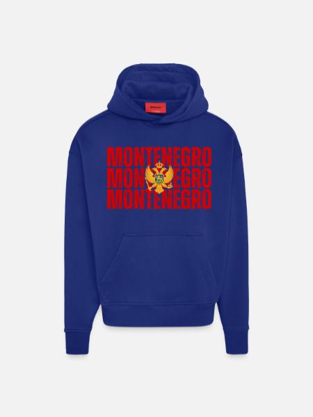 Flag of Montenegro - Hoodie- made by SPREAD - SOLID BLACK