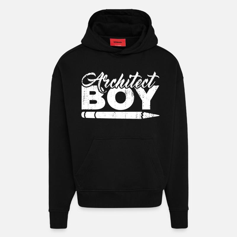 Architekt Junge - Hoodie- made by SPREAD  - SOLID BLACK