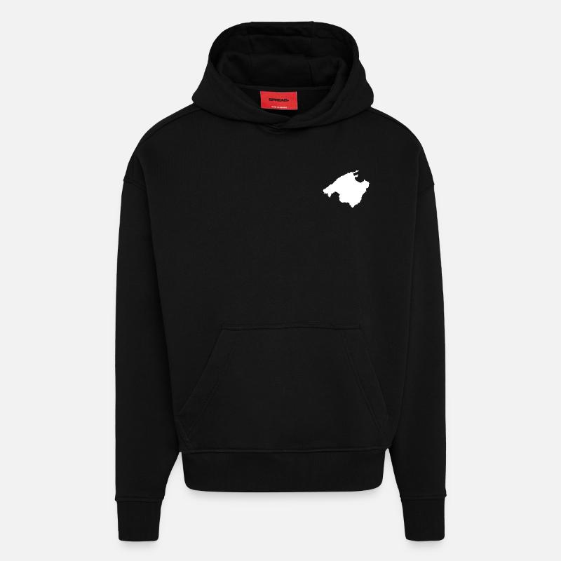 Mallorca Brustlogo - Hoodie- made by SPREAD  - SOLID BLACK