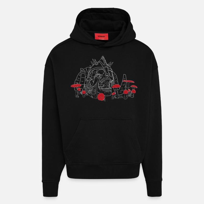 cri silencieux du Viking - Sweat à capuche bio épais oversize fabriqué en UE - SOLID BLACK