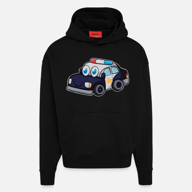Polizeiauto - Hoodie- made by SPREAD  - SOLID BLACK