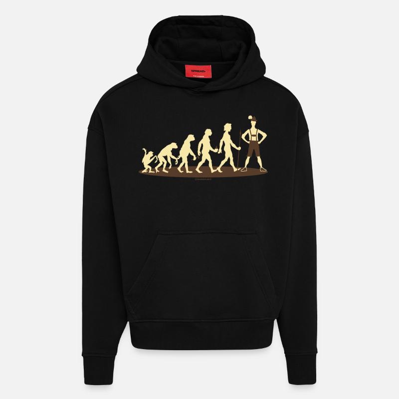Evolution Bayer - RAHMENLOS Geschenk - Hoodie- made by SPREAD  - SOLID BLACK