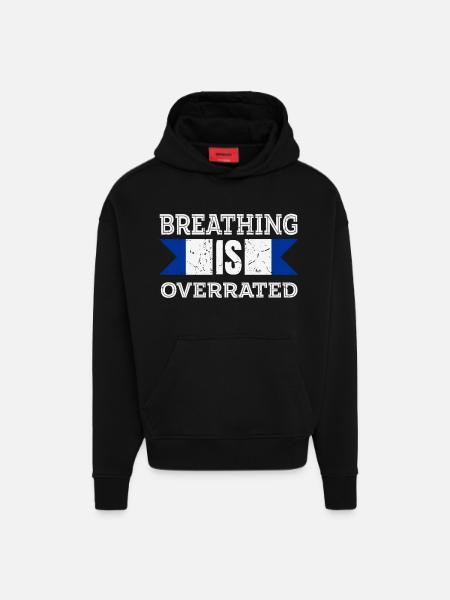 Atmung wird überbewertet - Hoodie- made by SPREAD  - SOLID BLACK