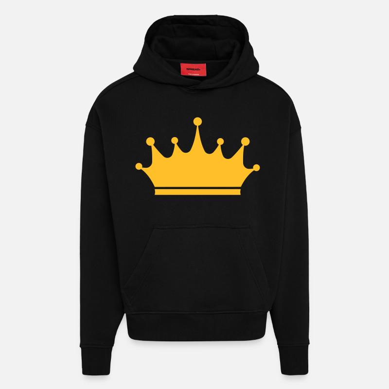 Crown - Hoodie- made by SPREAD - SOLID BLACK