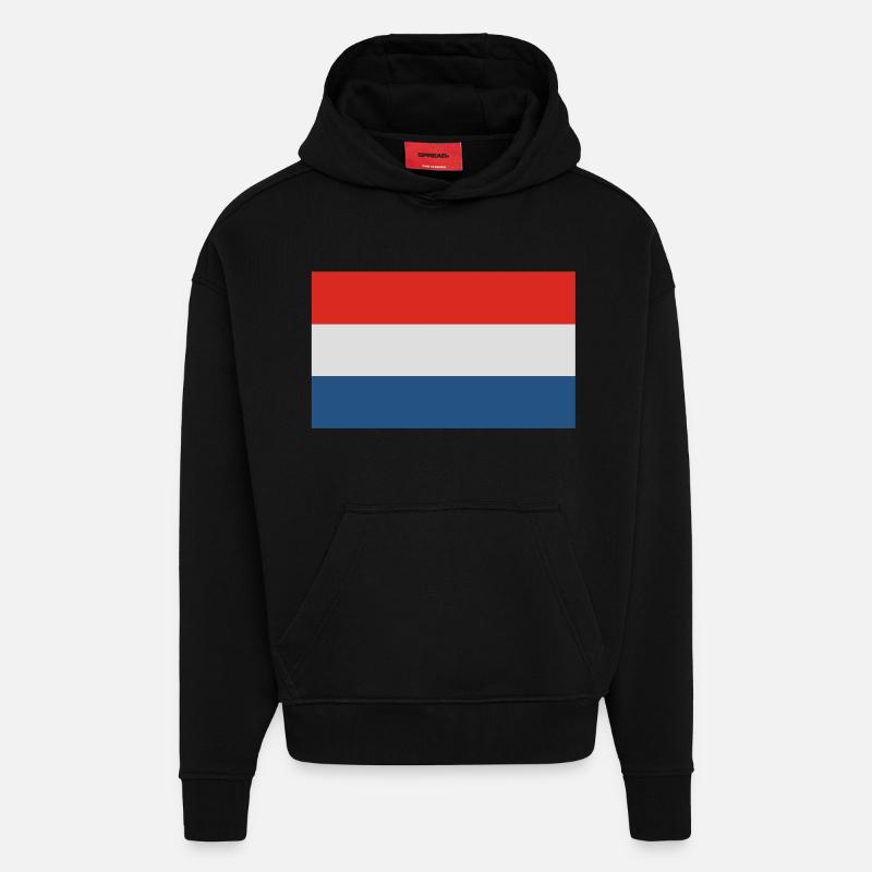 Holland Fahne - Hoodie- made by SPREAD  - SOLID BLACK
