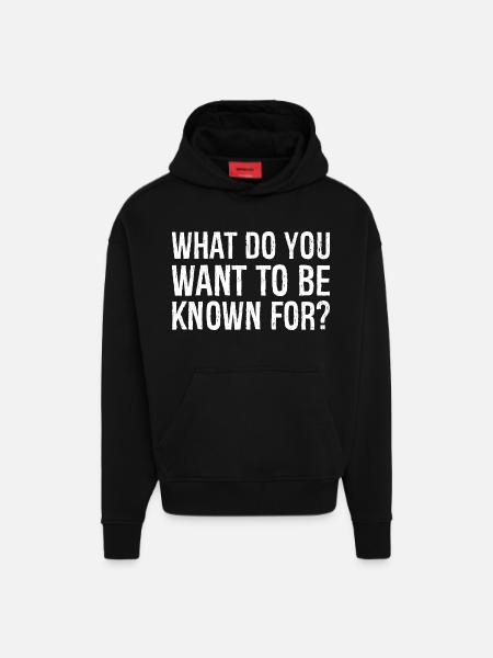 Que voulez-vous qu’on connaisse - Sweat à capuche bio épais oversize fabriqué en UE - SOLID BLACK