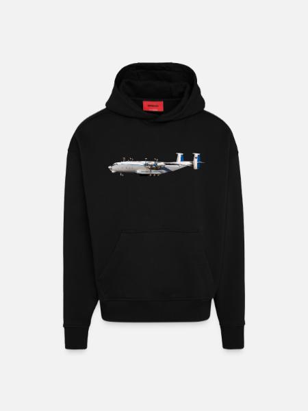 An-22 antei - Hoodie- made by SPREAD  - SOLID BLACK