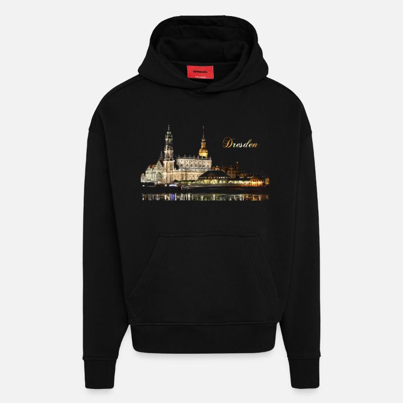 Dresden - Hoodie- made by SPREAD  - SOLID BLACK