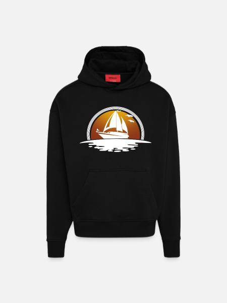 Sailboat Sailing Ship Sailing Sailor - Hoodie- made by SPREAD  - SOLID BLACK