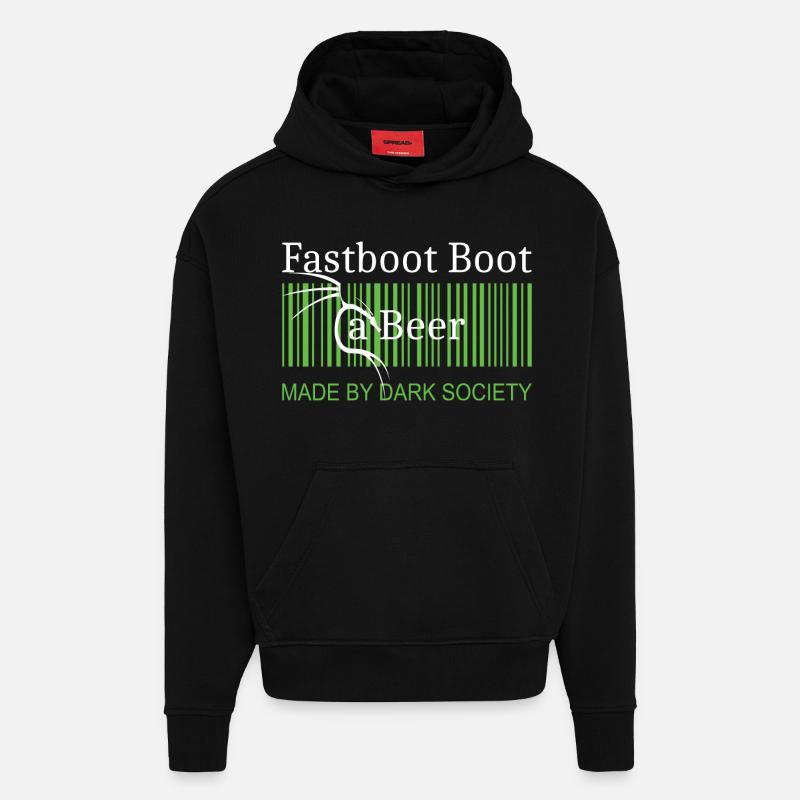 Fastboot Boot a Beer - Hoodie- made by SPREAD  - SOLID BLACK