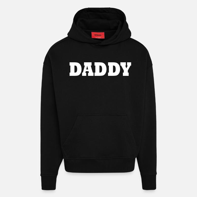 Daddy - Sweat à capuche bio épais oversize fabriqué en UE - SOLID BLACK