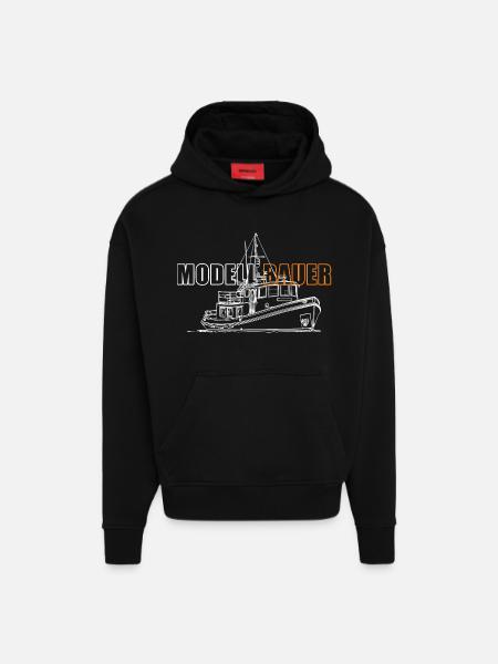 Modellbau Schiffe - Hoodie- made by SPREAD  - SOLID BLACK