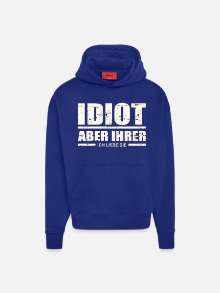 Idiot, aber ihrer ! - Hoodie- made by SPREAD  - SOLID BLACK