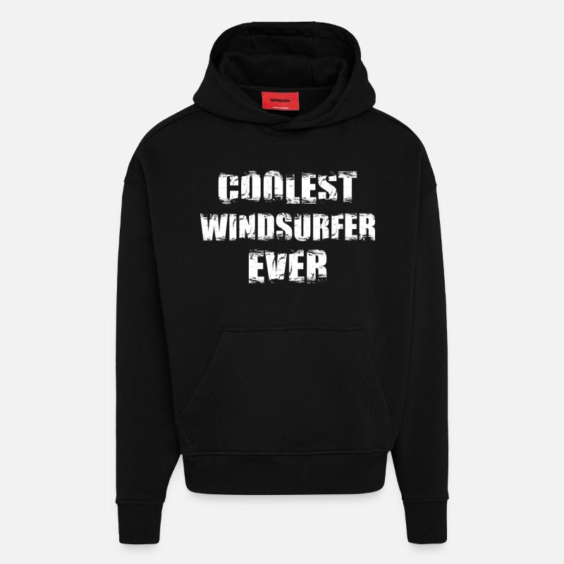 Coolest Windsurfer Ever - Hoodie- made by SPREAD  - SOLID BLACK