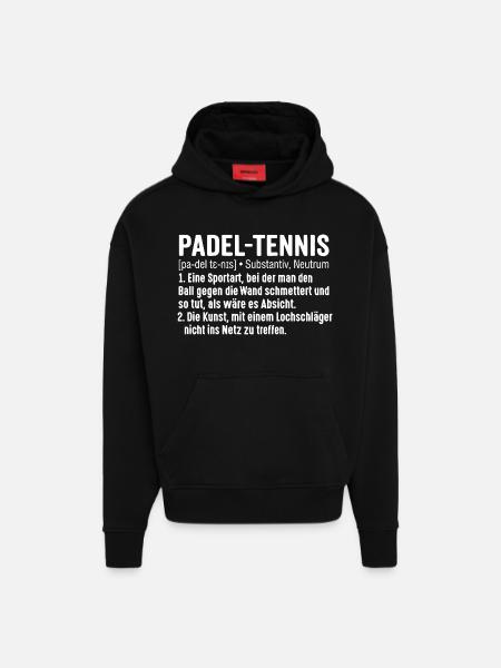 Padel Tennis Lustige Definition - Hoodie- made by SPREAD - SOLID BLACK