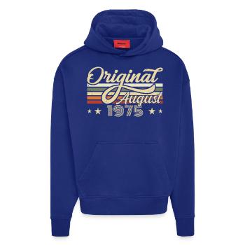August 1975 Geburtstag August 1975 - Original 1975 - Hoodie- made by SPREAD  - SOLID BLACK - Vorne