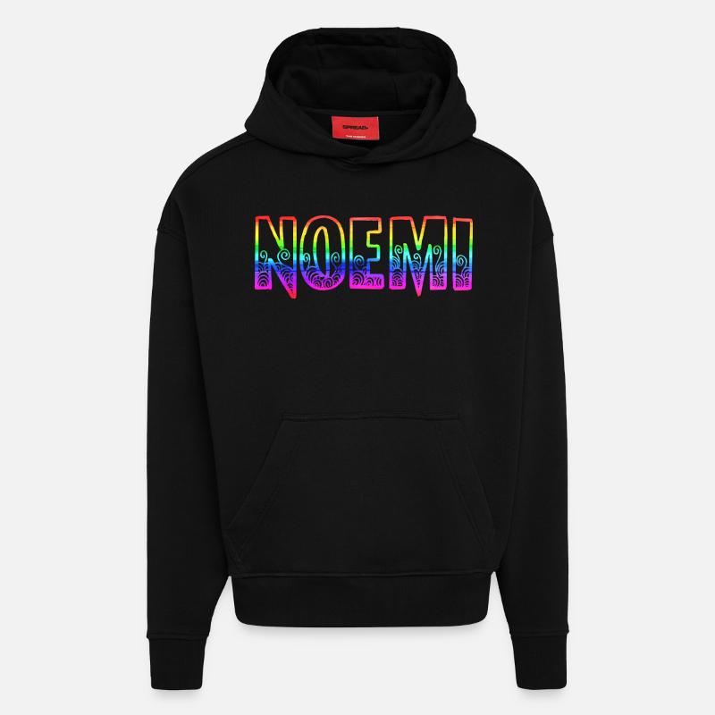 noemi rs regenbogen - Hoodie- made by SPREAD  - SOLID BLACK
