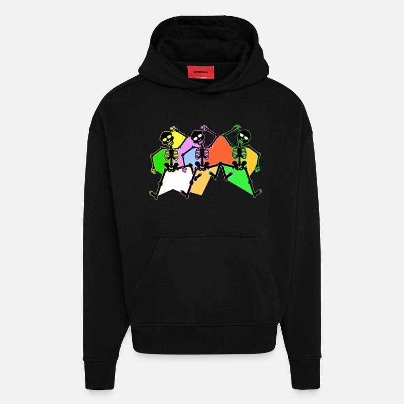 Danse - Sweat à capuche bio épais oversize fabriqué en UE - SOLID BLACK