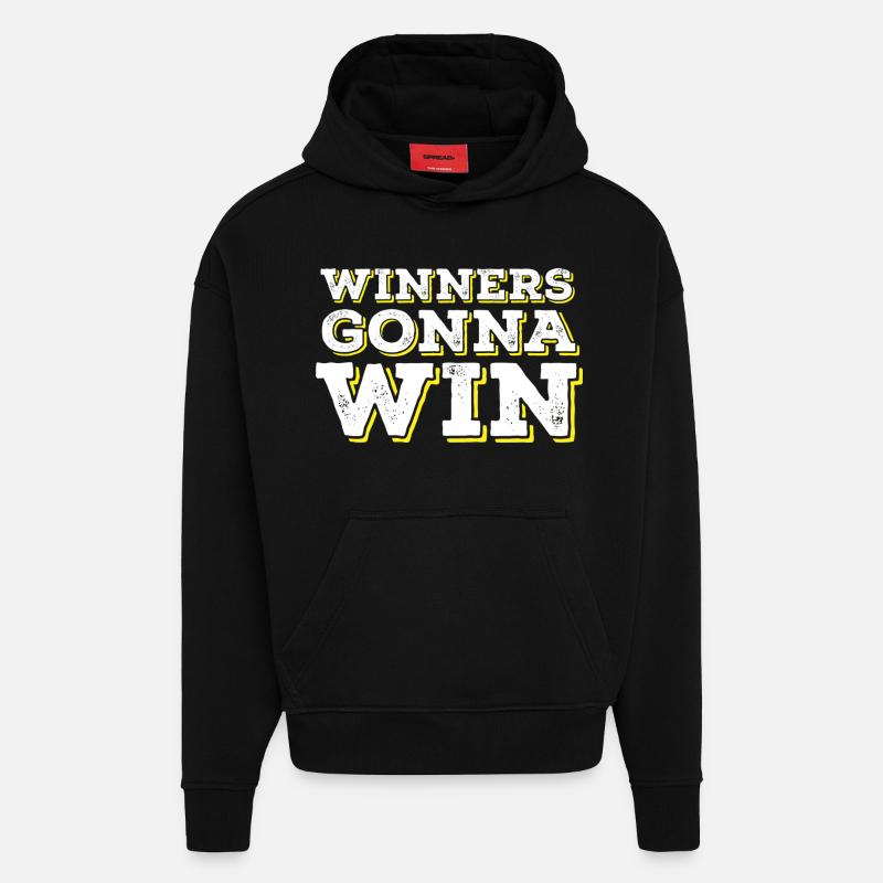 Sieger gehen zum Sieg - Hoodie- made by SPREAD - SOLID BLACK