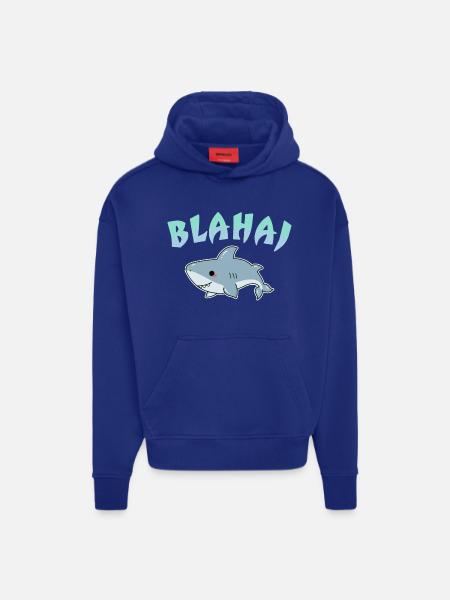 blåhaj - Blahaj Love T-Shirt - - Hoodie- made by SPREAD  - SOLID BLACK