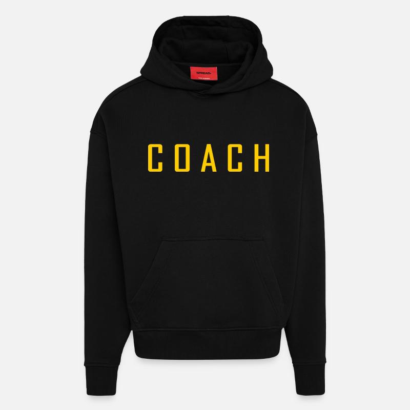 COACH - Sweat à capuche bio épais oversize fabriqué en UE - SOLID BLACK