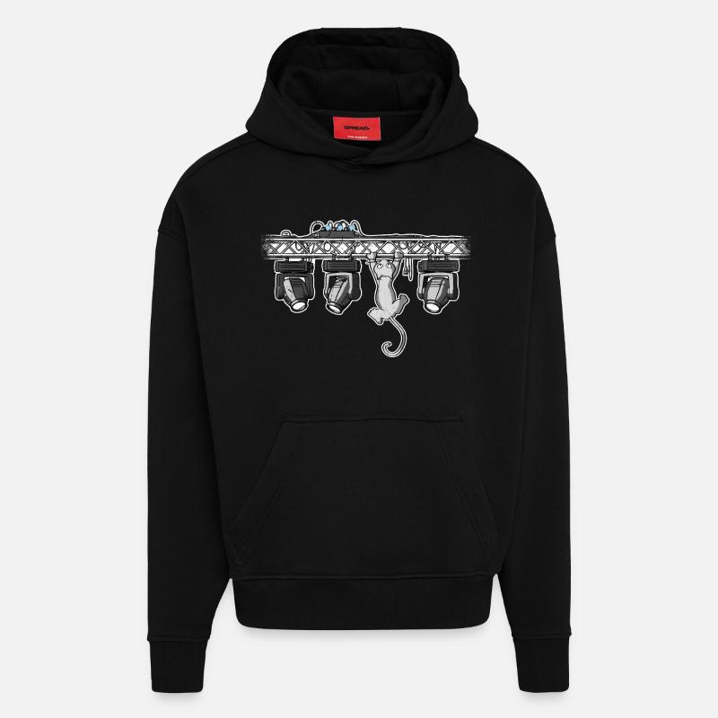 DMXCAT - Sweat à capuche bio épais oversize fabriqué en UE - SOLID BLACK