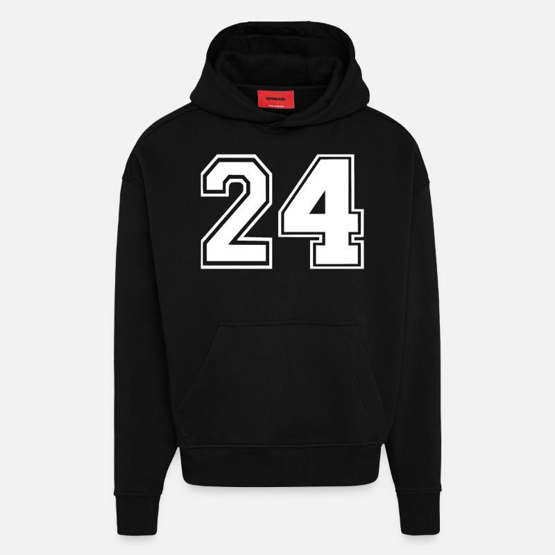 24 - Sweat à capuche bio épais oversize fabriqué en UE - SOLID BLACK