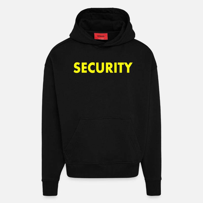 Security - Sweat à capuche bio épais oversize fabriqué en UE - SOLID BLACK