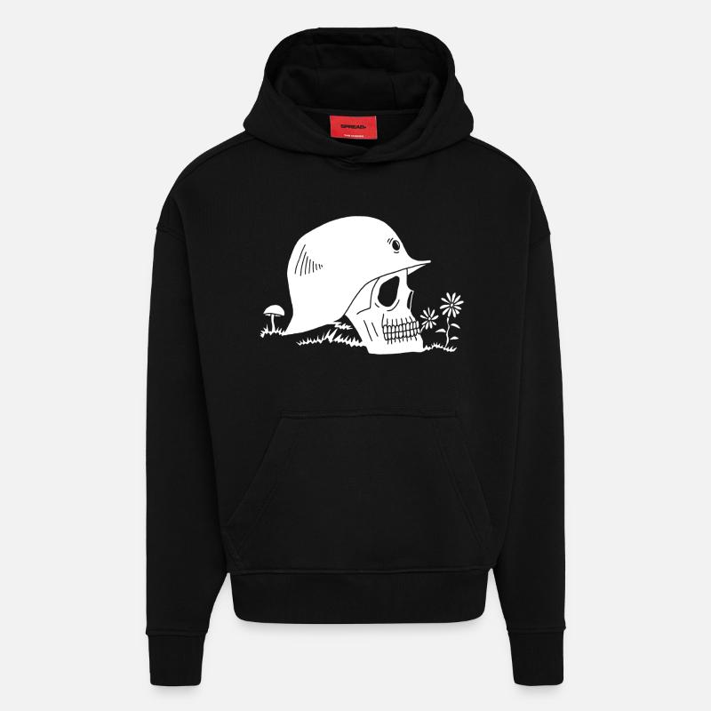 Ex-Soldat - Hoodie- made by SPREAD  - SOLID BLACK