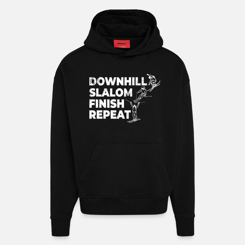 Alpinski - Hoodie- made by SPREAD  - SOLID BLACK