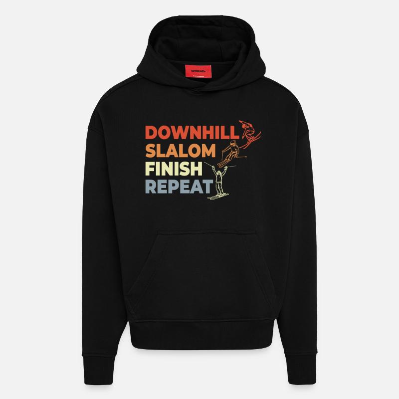Skifahren - Hoodie- made by SPREAD  - SOLID BLACK