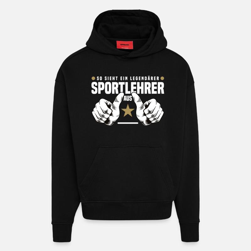 Sportlehrer - Hoodie- made by SPREAD  - SOLID BLACK