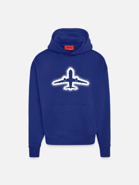 Airplane Aviator Boys Men Pilot - Hoodie- made by SPREAD - SOLID BLACK