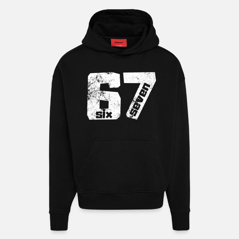 67 Six Sept - Sweat à capuche bio épais oversize fabriqué en UE - SOLID BLACK