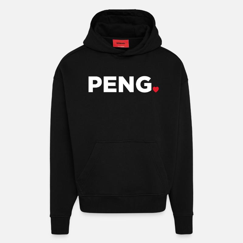Peng - Sweat à capuche bio épais oversize fabriqué en UE - SOLID BLACK