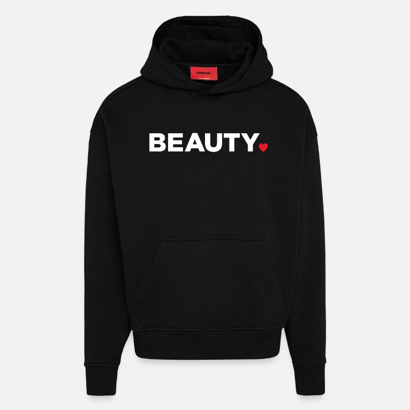 Beauté - Sweat à capuche bio épais oversize fabriqué en UE - SOLID BLACK